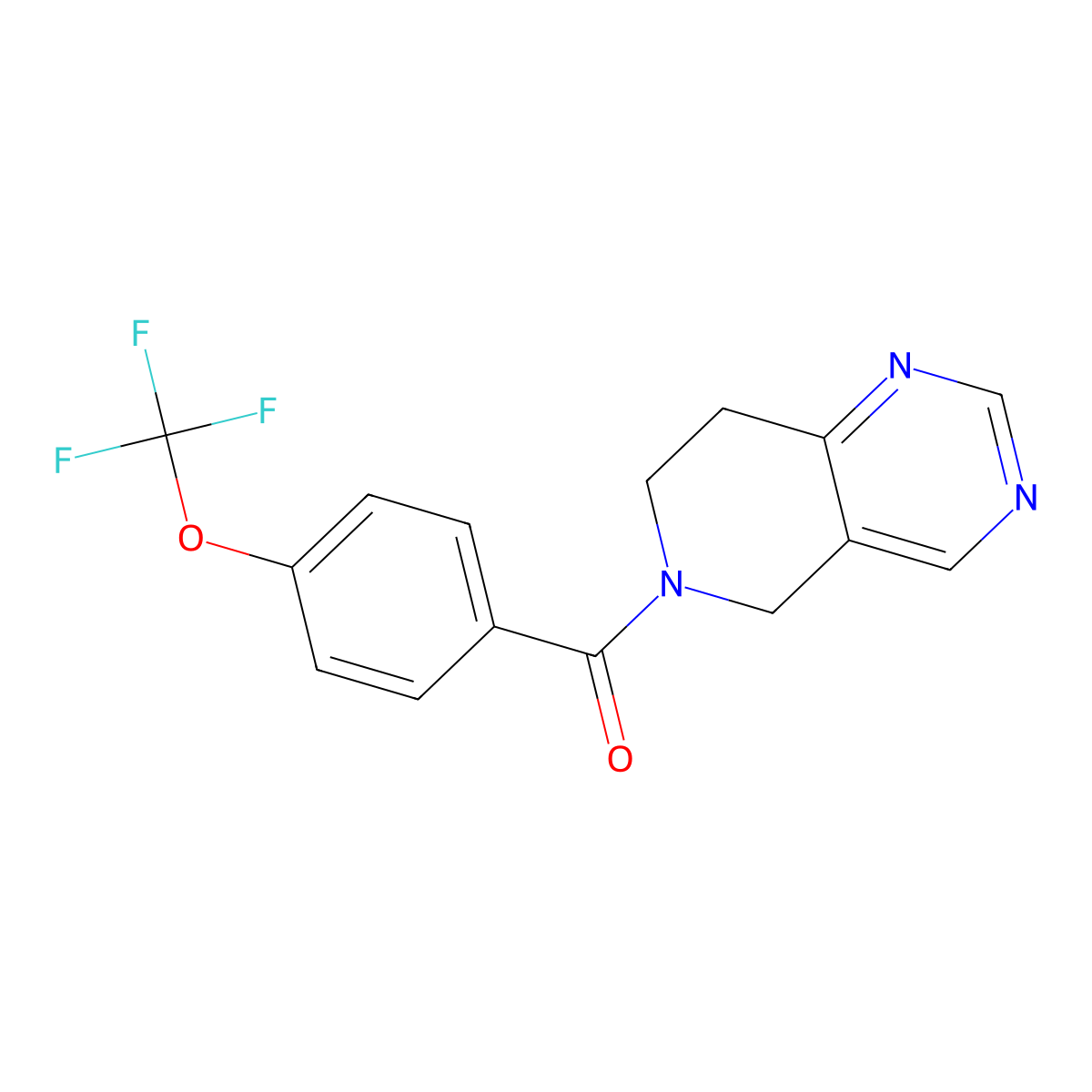 (7,8-dihydropyrido[4,3-d]pyrimidin-6(5H)-yl)(4-(trifluoromethoxy)phenyl)methanone molecular structure, CAS 1797321-57-3