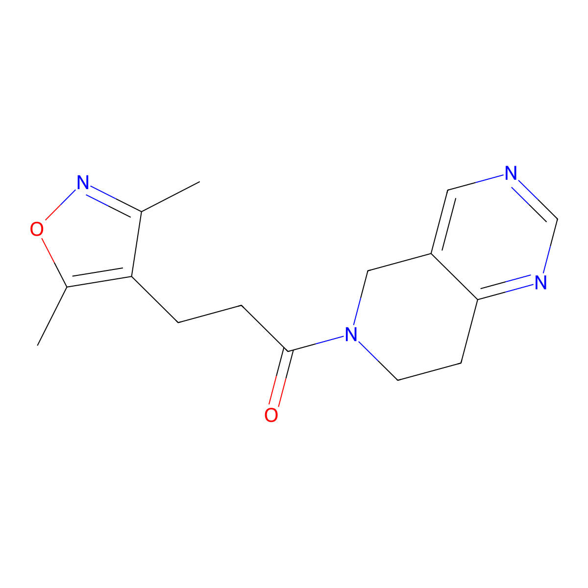 1-(7,8-dihydropyrido[4,3-d]pyrimidin-6(5H)-yl)-3-(3,5-dimethylisoxazol-4-yl)propan-1-one molecular structure, CAS 1797321-73-3