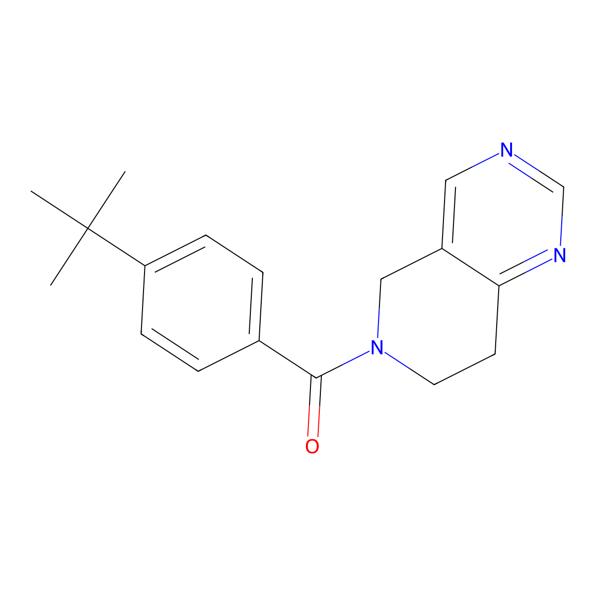 (4-(tert-butyl)phenyl)(7,8-dihydropyrido[4,3-d]pyrimidin-6(5H)-yl)methanone molecular structure, CAS 1797322-07-6