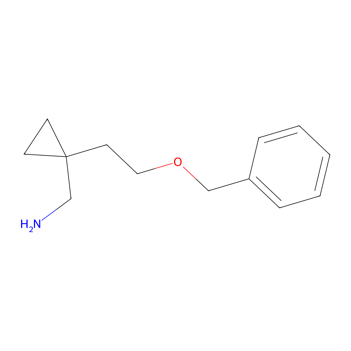 {1-[2-(Benzyloxy)ethyl]cyclopropyl}methanamine molecular structure, CAS 1797324-80-1