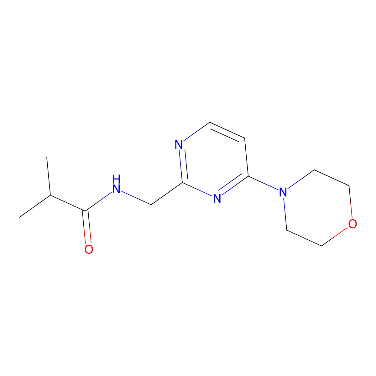 N-((4-morpholinopyrimidin-2-yl)methyl)isobutyramide molecular structure, CAS 1797328-96-1