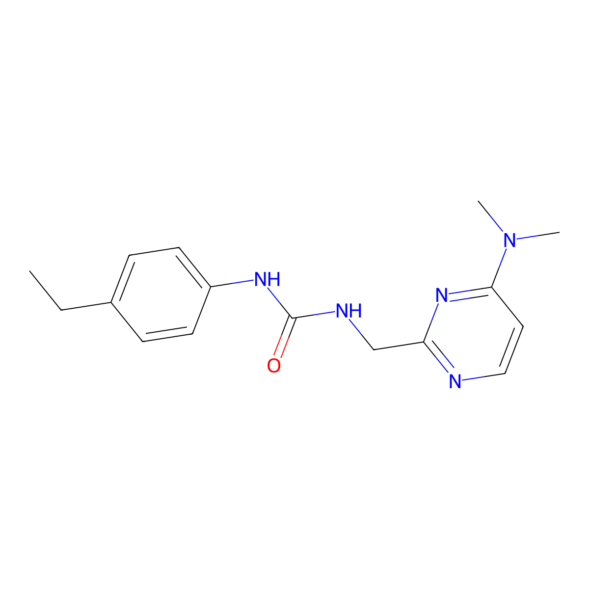 1-((4-(Dimethylamino)pyrimidin-2-yl)methyl)-3-(4-ethylphenyl)urea molecular structure, CAS 1797329-93-1