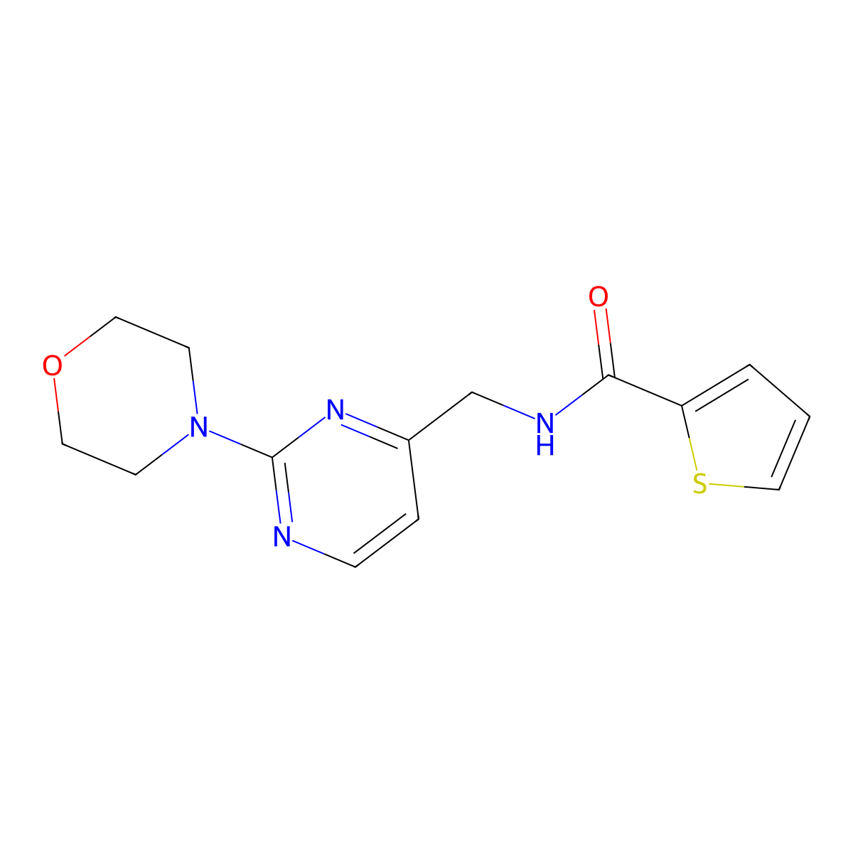 N-((2-morpholinopyrimidin-4-yl)methyl)thiophene-2-carboxamide molecular structure, CAS 1797331-03-3