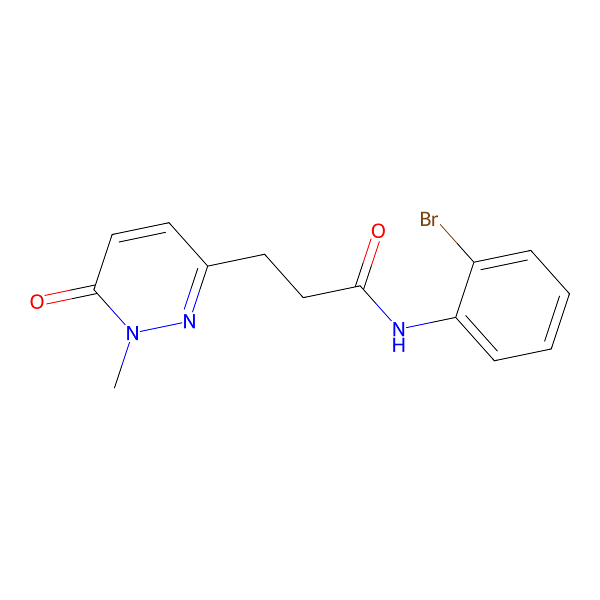 N-(2-bromophenyl)-3-(1-methyl-6-oxo-1,6-dihydropyridazin-3-yl)propanamide molecular structure, CAS 1797331-59-9