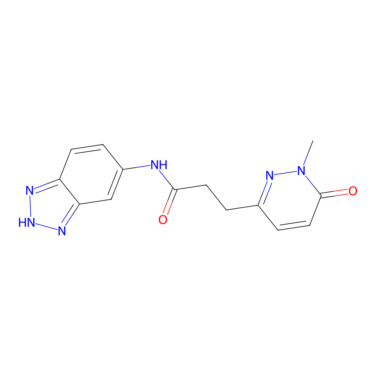 N-(1H-benzo[d][1,2,3]triazol-5-yl)-3-(1-methyl-6-oxo-1,6-dihydropyridazin-3-yl)propanamide molecular structure, CAS 1797331-66-8