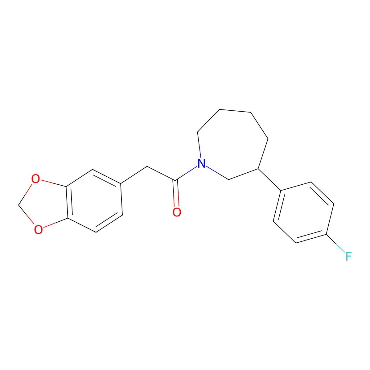 2-(Benzo[d][1,3]dioxol-5-yl)-1-(3-(4-fluorophenyl)azepan-1-yl)ethanone molecular structure, CAS 1797333-47-1