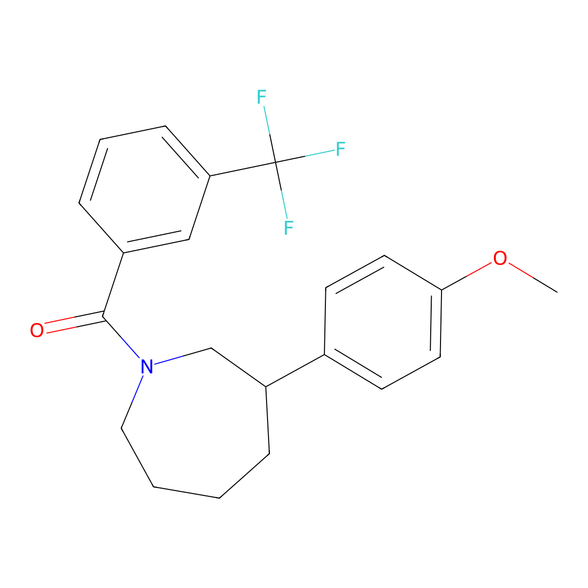 (3-(4-Methoxyphenyl)azepan-1-yl)(3-(trifluoromethyl)phenyl)methanone molecular structure, CAS 1797333-61-9
