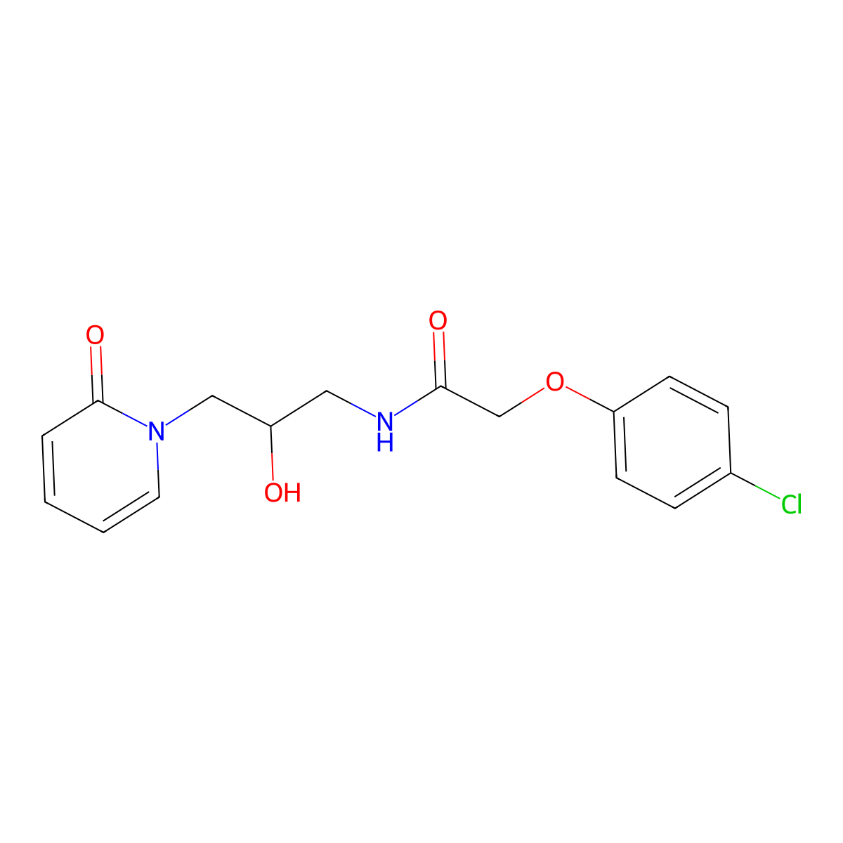 2-(4-chlorophenoxy)-N-(2-hydroxy-3-(2-oxopyridin-1(2H)-yl)propyl)acetamide molecular structure, CAS 1797333-93-7