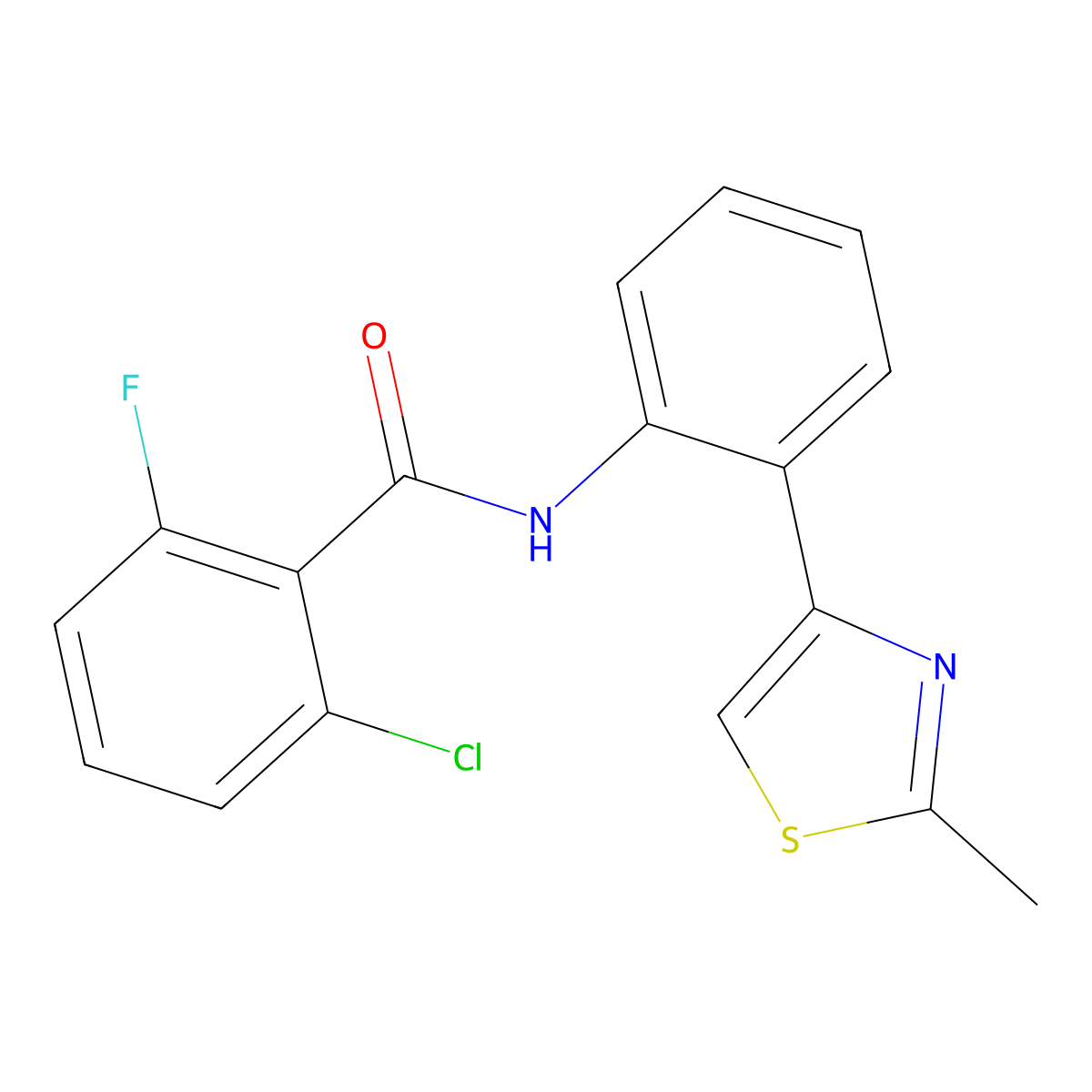 2-chloro-6-fluoro-N-(2-(2-methylthiazol-4-yl)phenyl)benzamide molecular structure, CAS 1797334-70-3