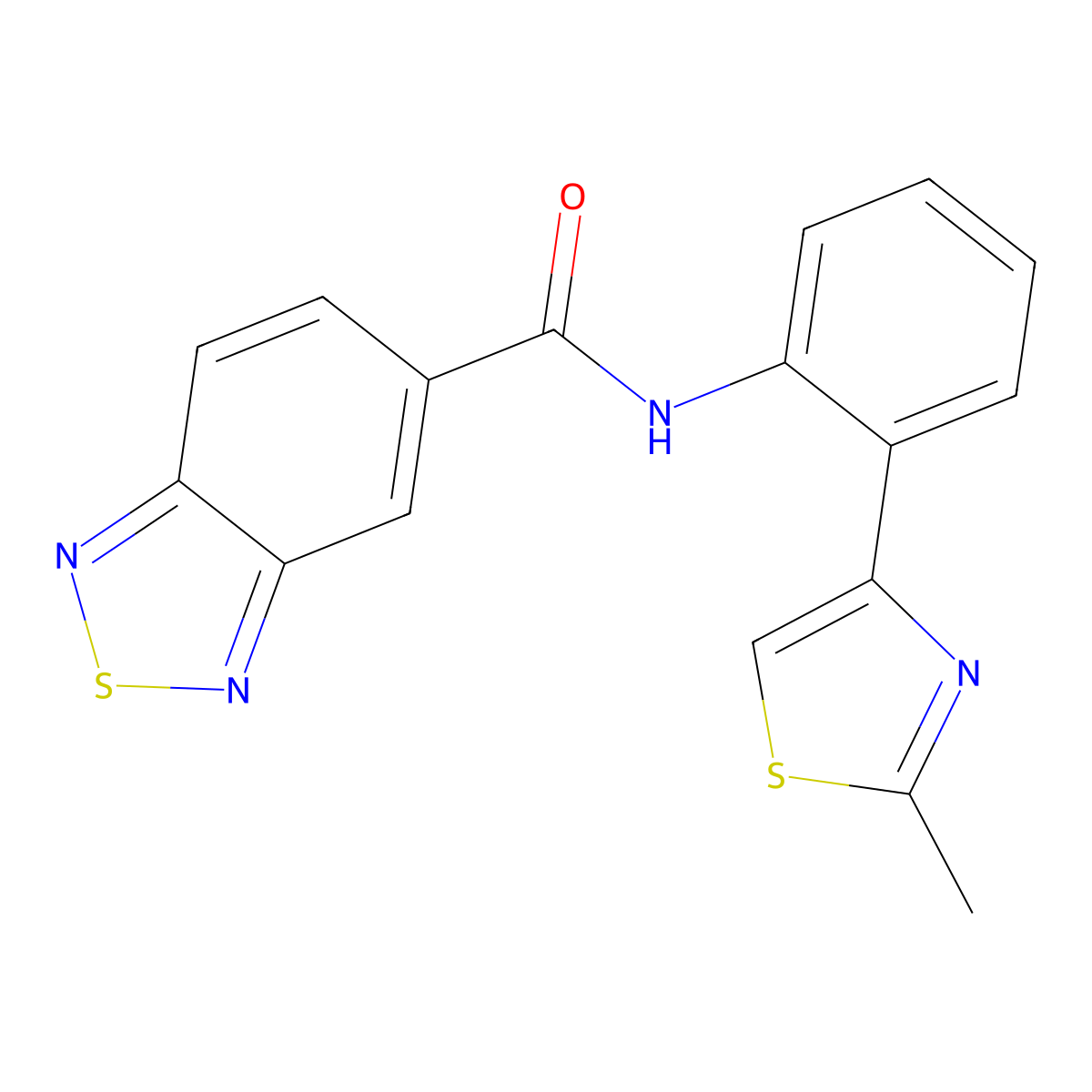 N-(2-(2-methylthiazol-4-yl)phenyl)benzo[c][1,2,5]thiadiazole-5-carboxamide molecular structure, CAS 1797334-73-6