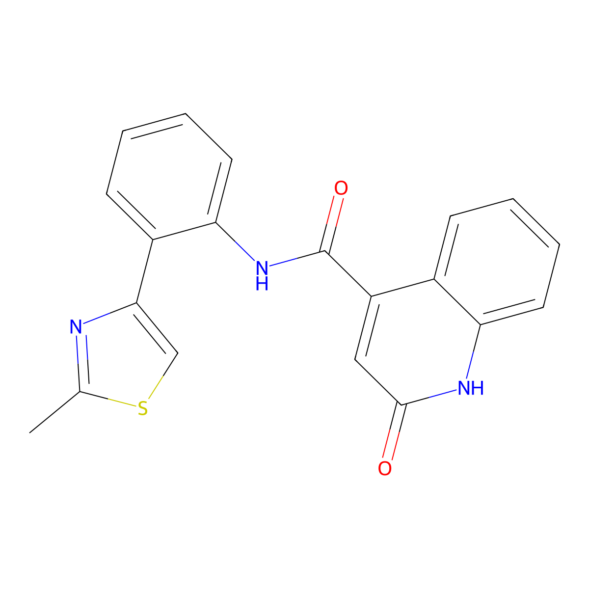 2-hydroxy-N-(2-(2-methylthiazol-4-yl)phenyl)quinoline-4-carboxamide molecular structure, CAS 1797334-84-9