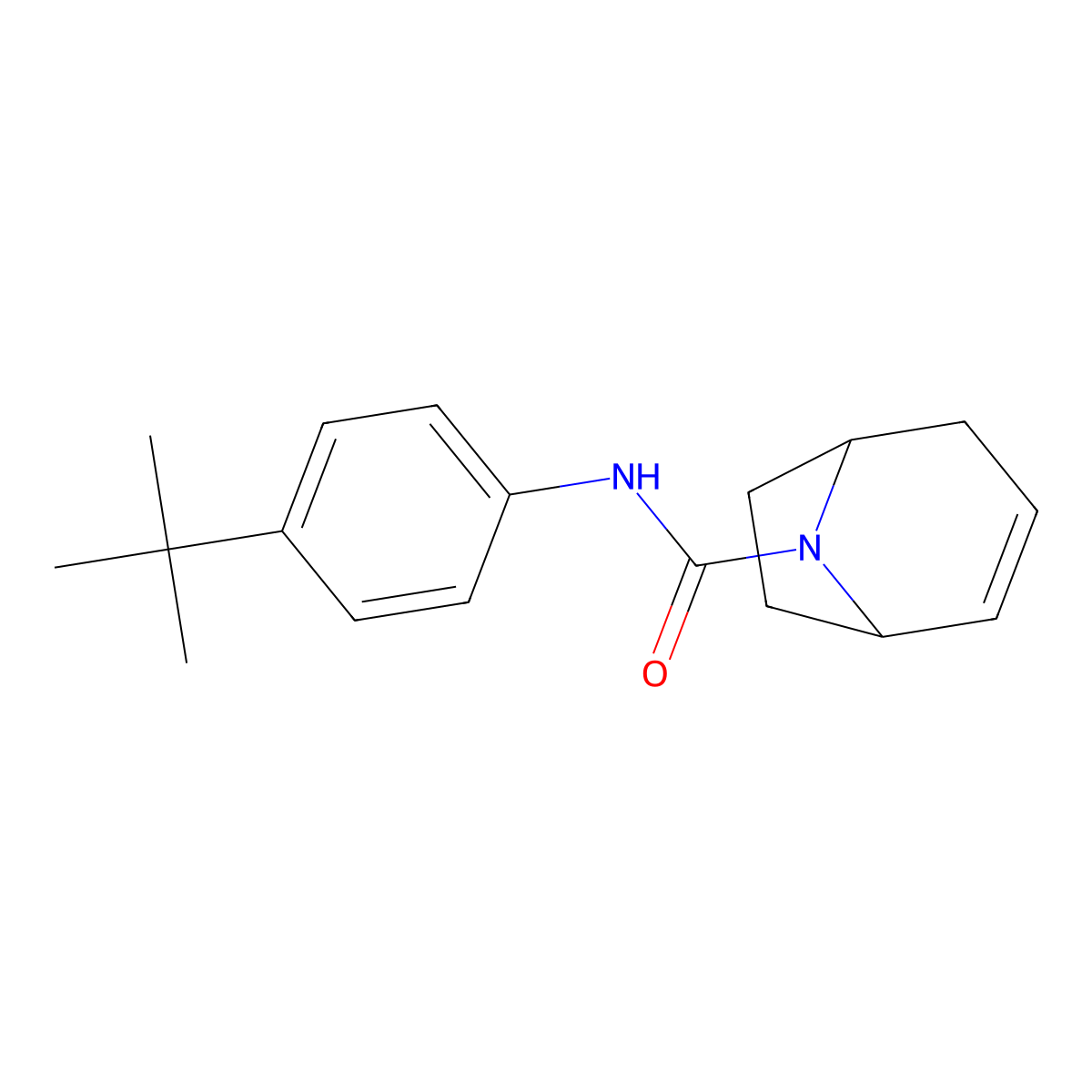 N-(4-tert-butylphenyl)-8-azabicyclo[3.2.1]oct-2-ene-8-carboxamide molecular structure, CAS 1797335-23-9