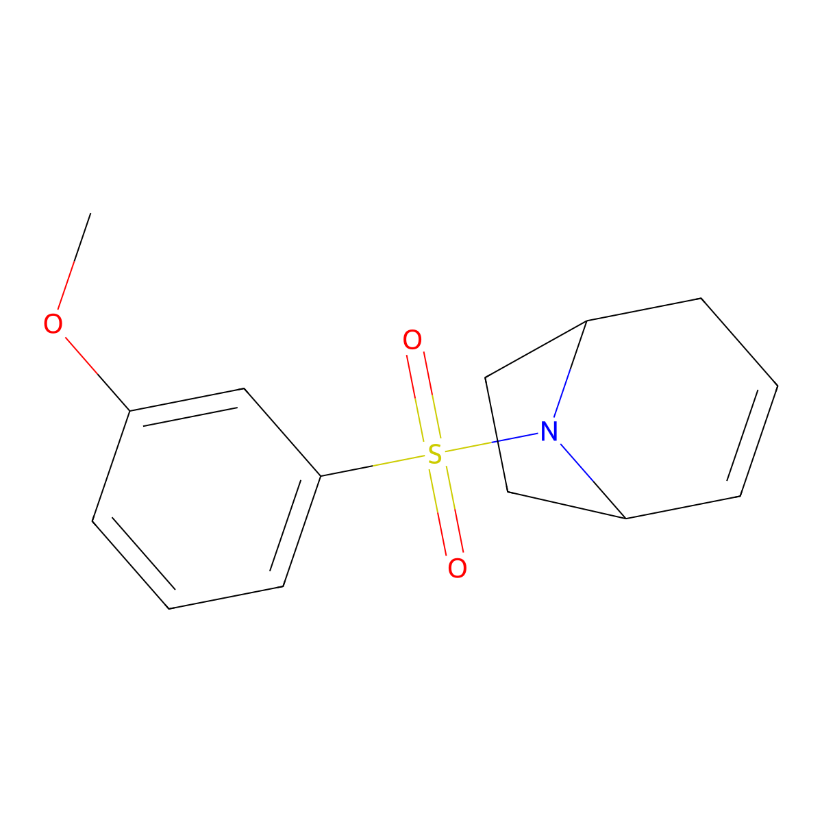 (1R,5S)-8-((3-methoxyphenyl)sulfonyl)-8-azabicyclo[3.2.1]oct-2-ene molecular structure, CAS 1797335-32-0