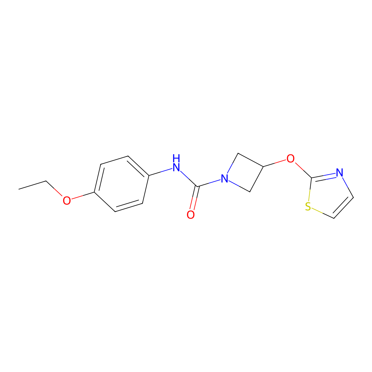 N-(4-ethoxyphenyl)-3-(thiazol-2-yloxy)azetidine-1-carboxamide molecular structure, CAS 1797335-78-4