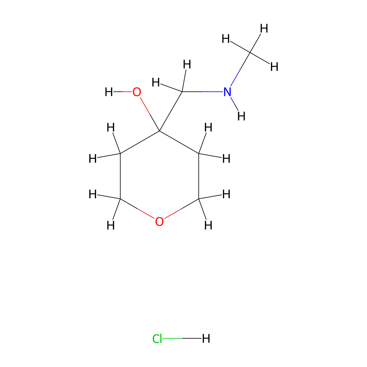 4-[(Methylamino)methyl]oxan-4-ol hydrochloride molecular structure, CAS 1797336-47-0