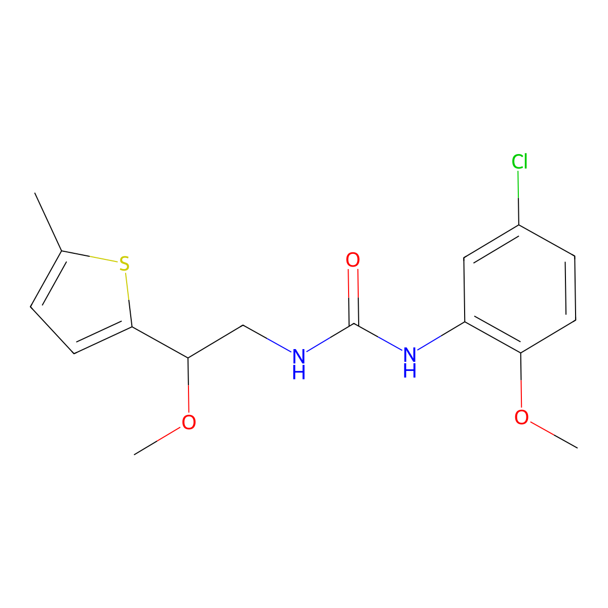 1-(5-Chloro-2-methoxyphenyl)-3-[2-methoxy-2-(5-methylthiophen-2-YL)ethyl]urea molecular structure, CAS 1797337-64-4