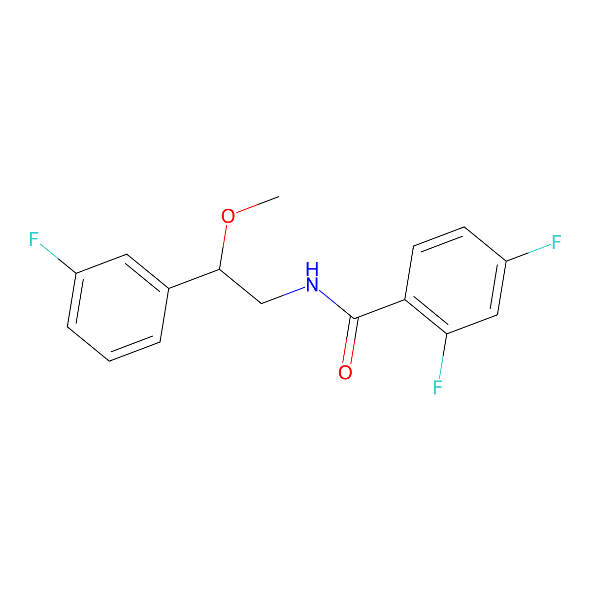 2,4-Difluoro-N-[2-(3-fluorophenyl)-2-methoxyethyl]benzamide molecular structure, CAS 1797337-87-1