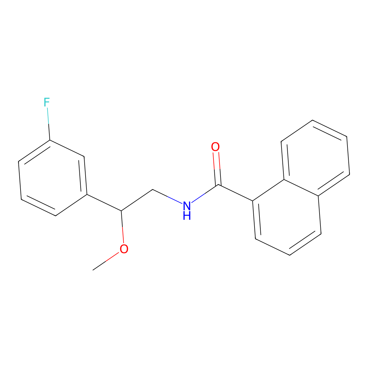 N-(2-(3-fluorophenyl)-2-methoxyethyl)-1-naphthamide molecular structure, CAS 1797337-93-9