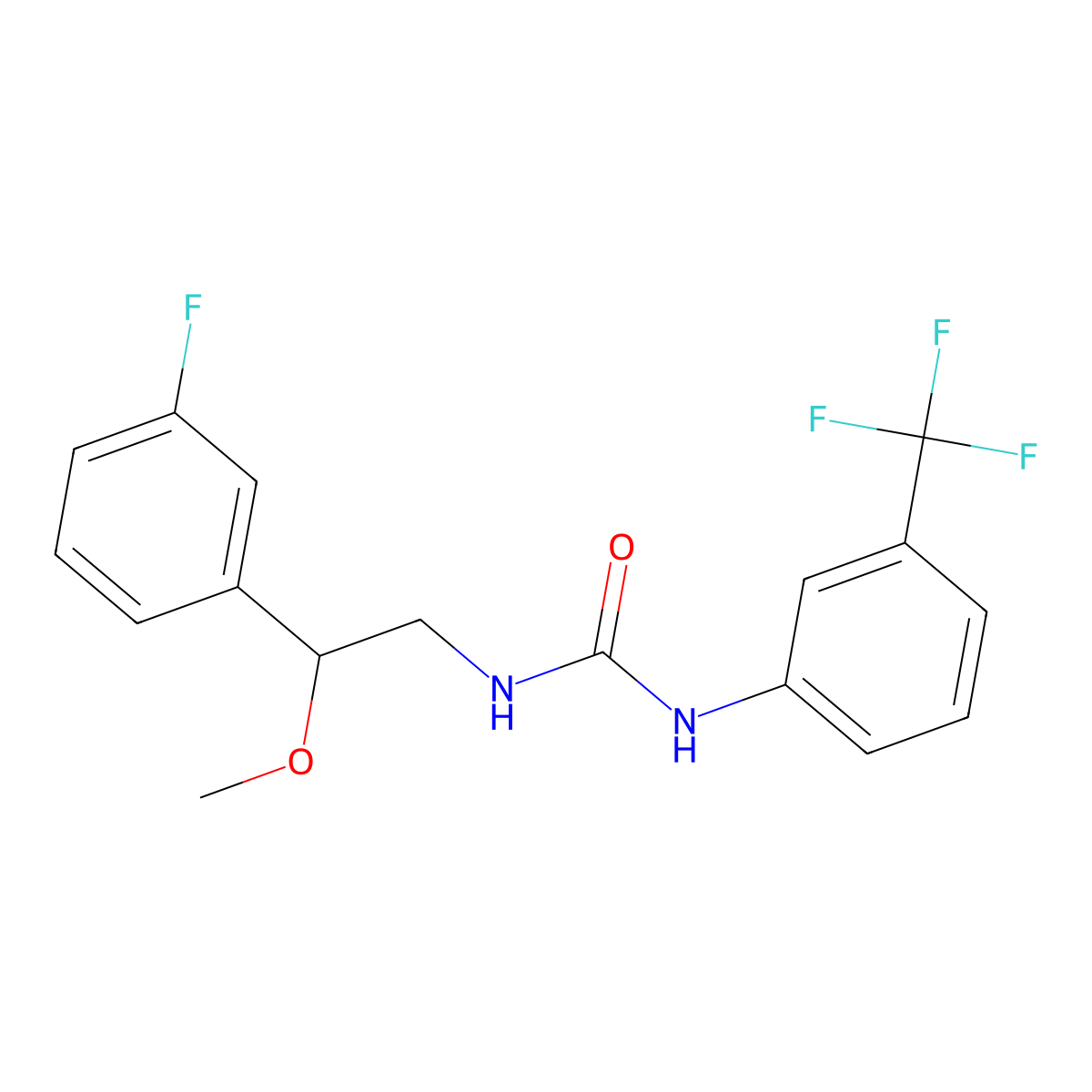 1-[2-(3-Fluorophenyl)-2-methoxyethyl]-3-[3-(trifluoromethyl)phenyl]urea molecular structure, CAS 1797338-20-5