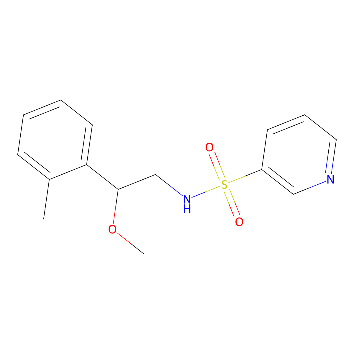 N-(2-methoxy-2-(o-tolyl)ethyl)pyridine-3-sulfonamide molecular structure, CAS 1797338-39-6