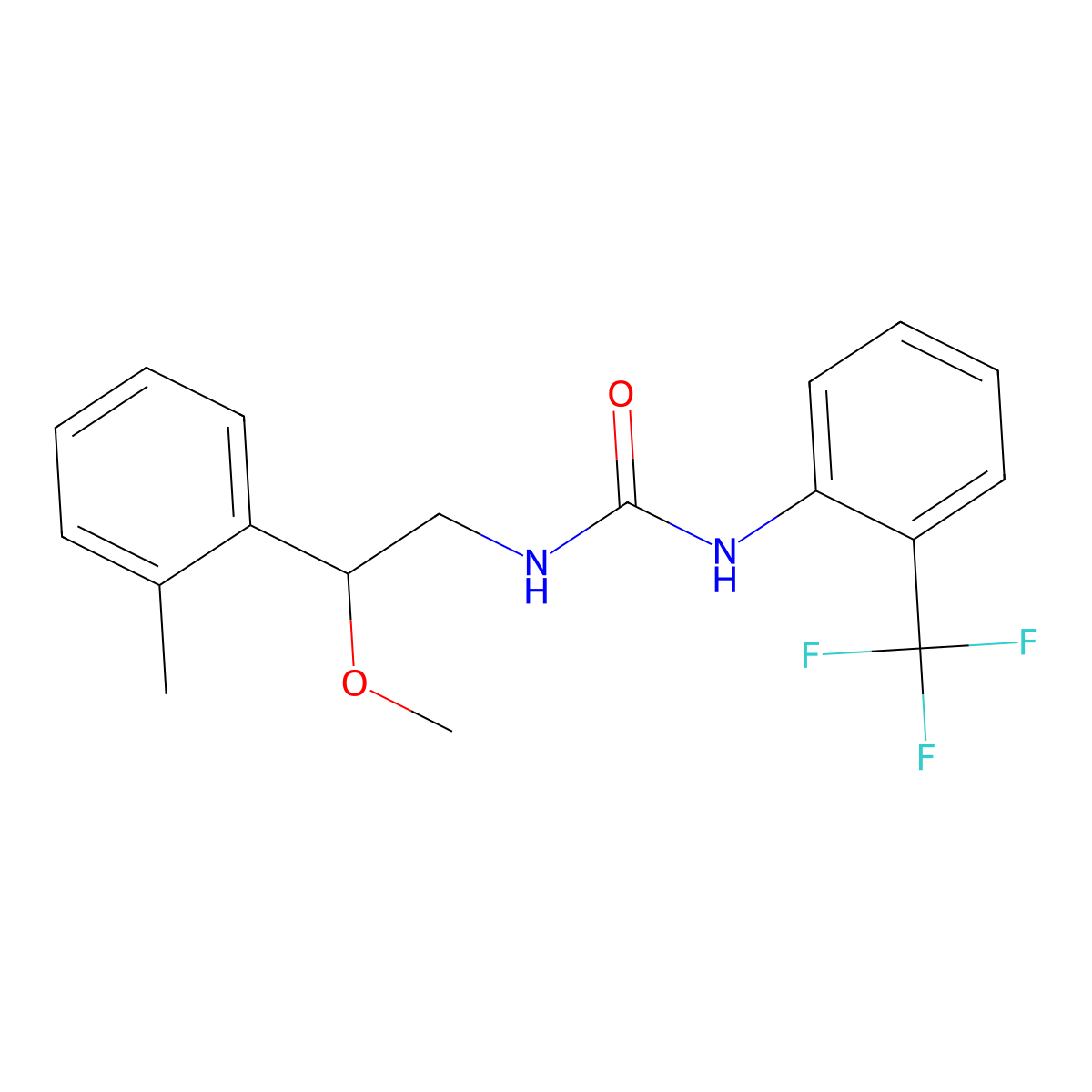 1-(2-Methoxy-2-(o-tolyl)ethyl)-3-(2-(trifluoromethyl)phenyl)urea molecular structure, CAS 1797338-82-9