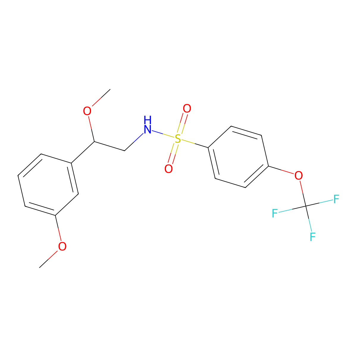 N-(2-methoxy-2-(3-methoxyphenyl)ethyl)-4-(trifluoromethoxy)benzenesulfonamide molecular structure, CAS 1797339-02-6