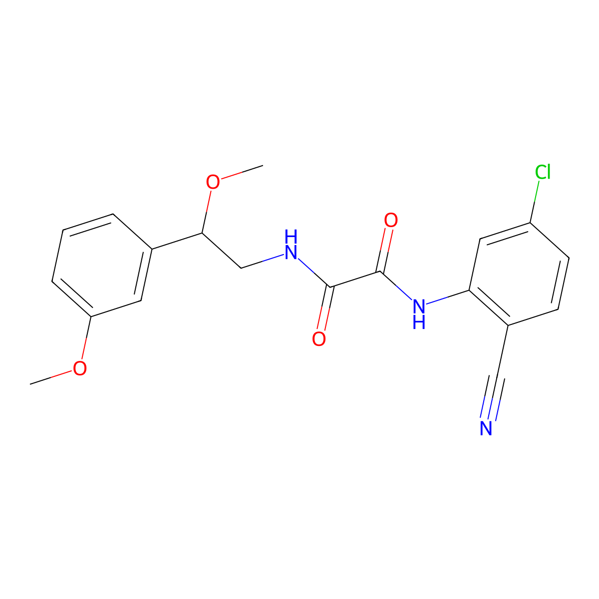 N1-(5-chloro-2-cyanophenyl)-N2-(2-methoxy-2-(3-methoxyphenyl)ethyl)oxalamide molecular structure, CAS 1797339-07-1