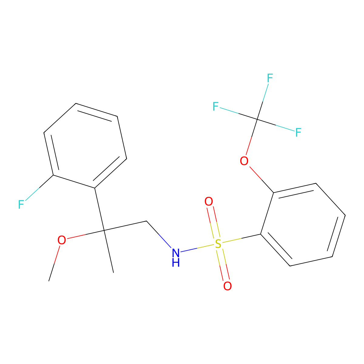 N-(2-(2-fluorophenyl)-2-methoxypropyl)-2-(trifluoromethoxy)benzenesulfonamide molecular structure, CAS 1797339-57-1