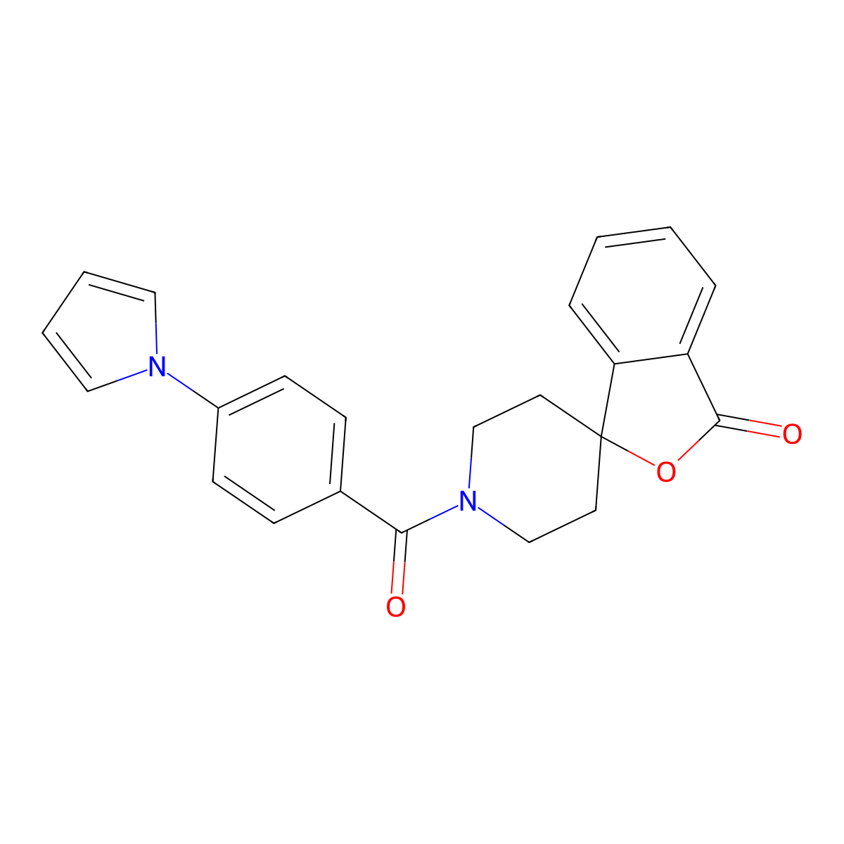 1'-[4-(1H-pyrrol-1-yl)benzoyl]-3H-spiro[2-benzofuran-1,4'-piperidine]-3-one molecular structure, CAS 1797340-97-6