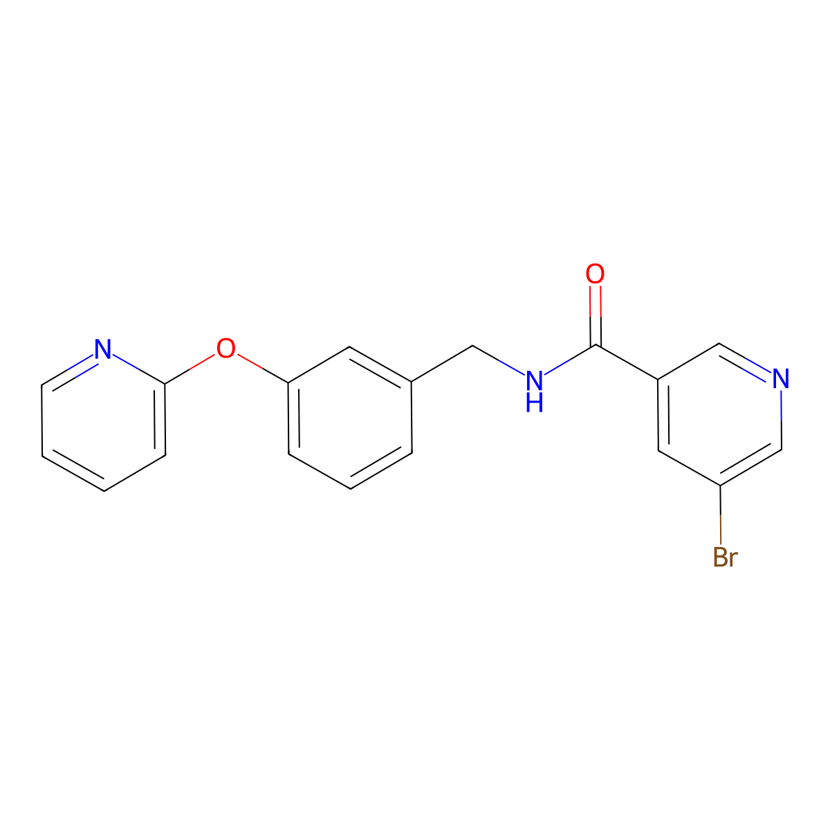 5-bromo-N-(3-(pyridin-2-yloxy)benzyl)nicotinamide molecular structure, CAS 1797341-45-7