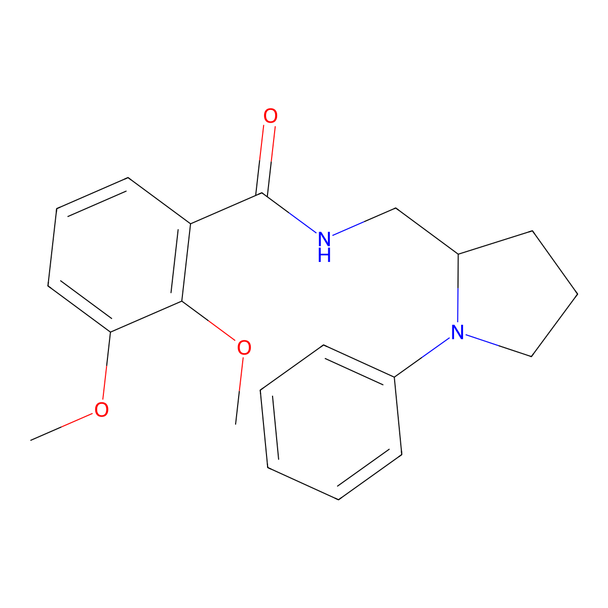 2,3-dimethoxy-N-[(1-phenylpyrrolidin-2-yl)methyl]benzamide molecular structure, CAS 1797341-88-8