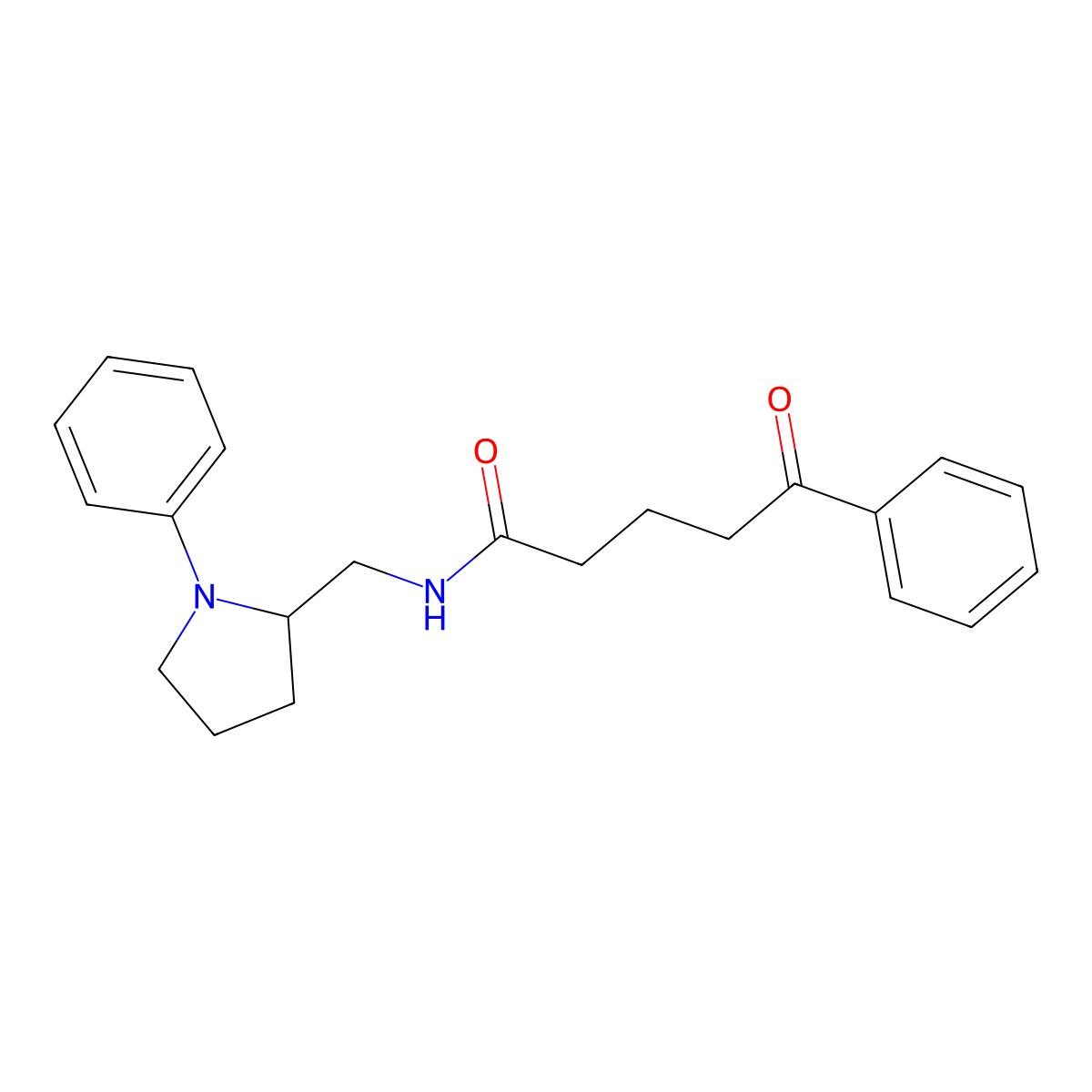 5-oxo-5-phenyl-N-[(1-phenylpyrrolidin-2-yl)methyl]pentanamide molecular structure, CAS 1797341-96-8