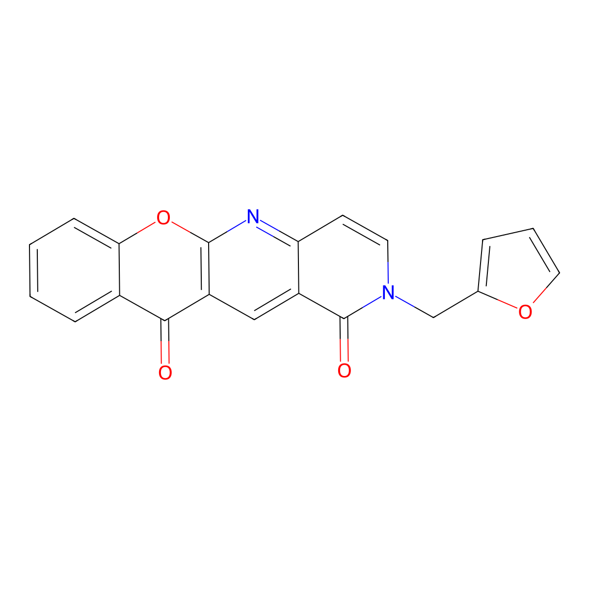 2-(furan-2-ylmethyl)-2,11-dihydro-1H-6-oxa-2,5-diazatetracene-1,11-dione molecular structure, CAS 1797349-46-2