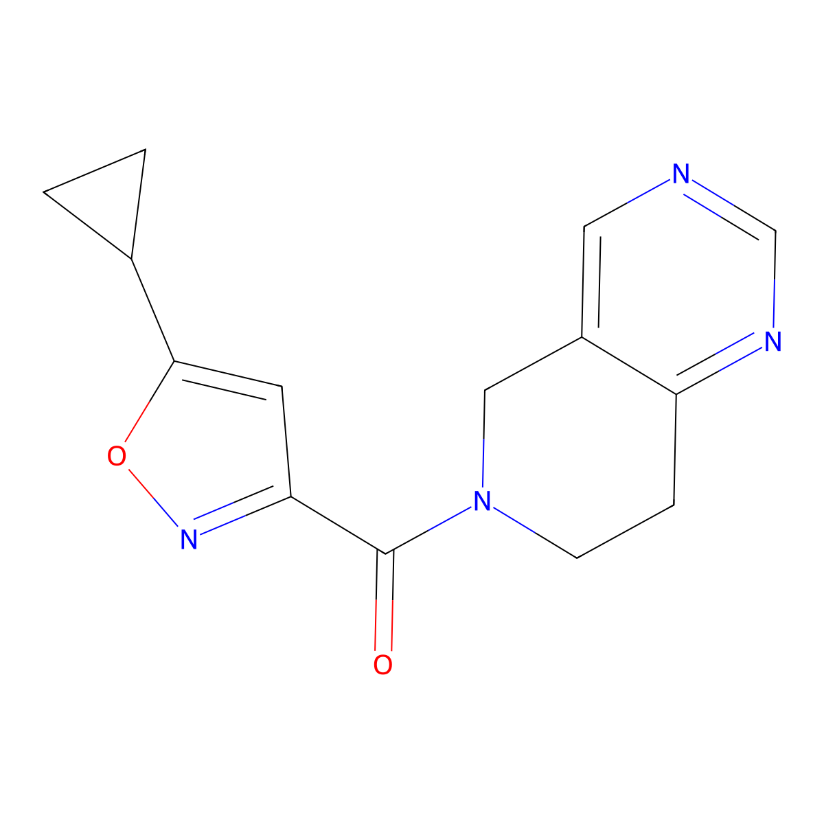 (5-cyclopropylisoxazol-3-yl)(7,8-dihydropyrido[4,3-d]pyrimidin-6(5H)-yl)methanone molecular structure, CAS 1797349-52-0
