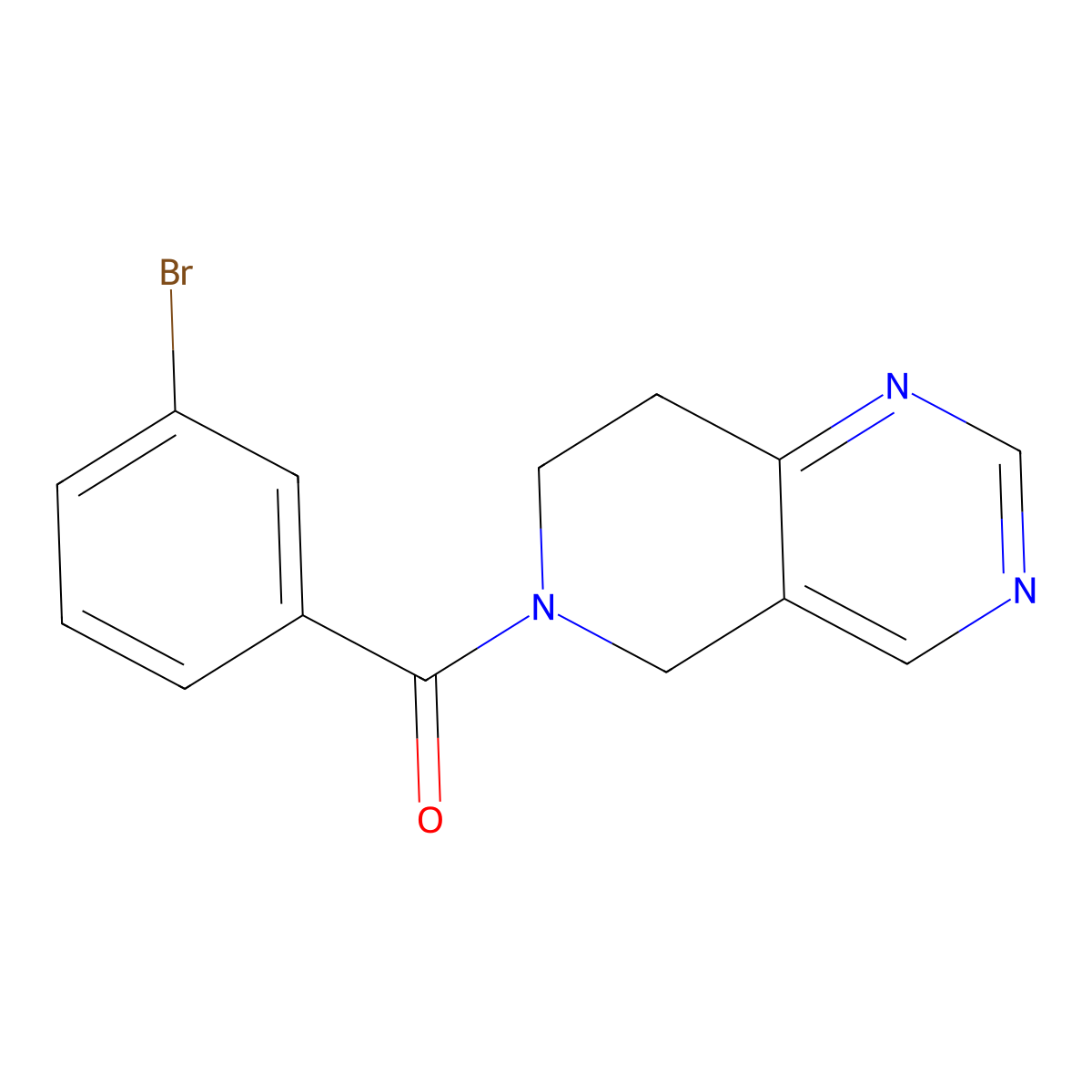 (3-bromophenyl)(7,8-dihydropyrido[4,3-d]pyrimidin-6(5H)-yl)methanone molecular structure, CAS 1797349-85-9