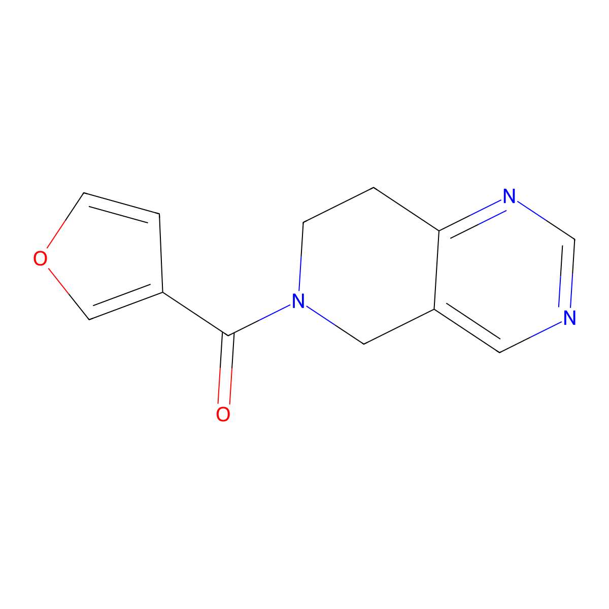 (7,8-dihydropyrido[4,3-d]pyrimidin-6(5H)-yl)(furan-3-yl)methanone molecular structure, CAS 1797349-93-9