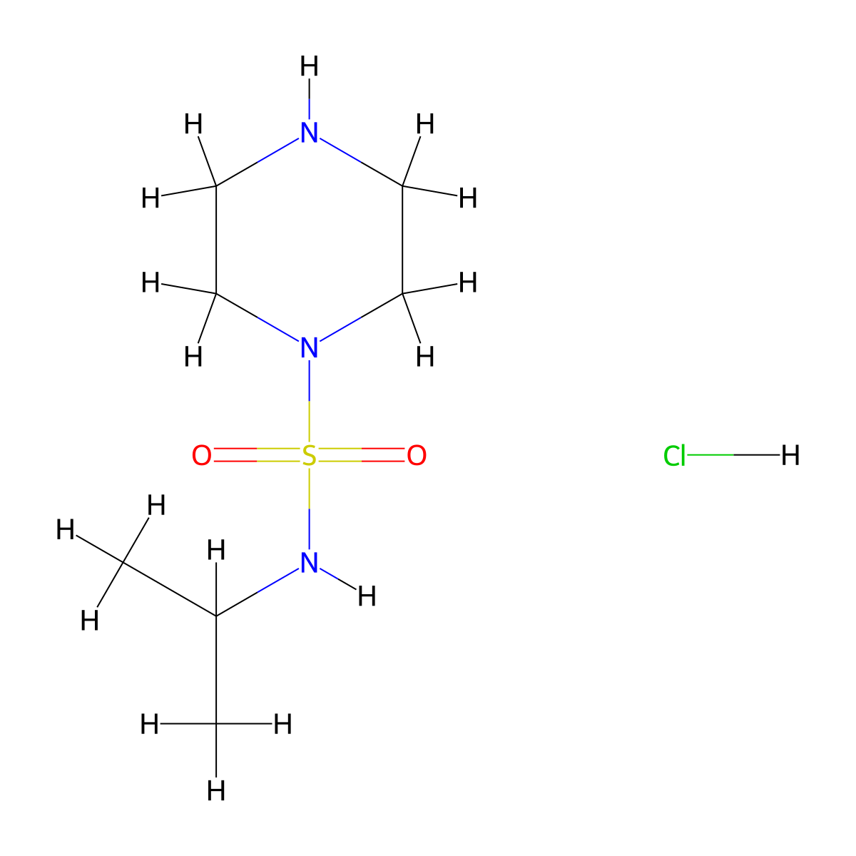 N-(propan-2-yl)piperazine-1-sulfonamide hydrochloride molecular structure, CAS 1797350-44-7
