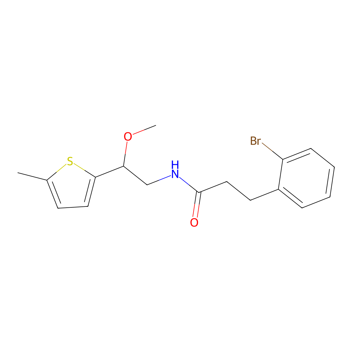 3-(2-Bromophenyl)-N-[2-methoxy-2-(5-methylthiophen-2-YL)ethyl]propanamide molecular structure, CAS 1797352-47-6