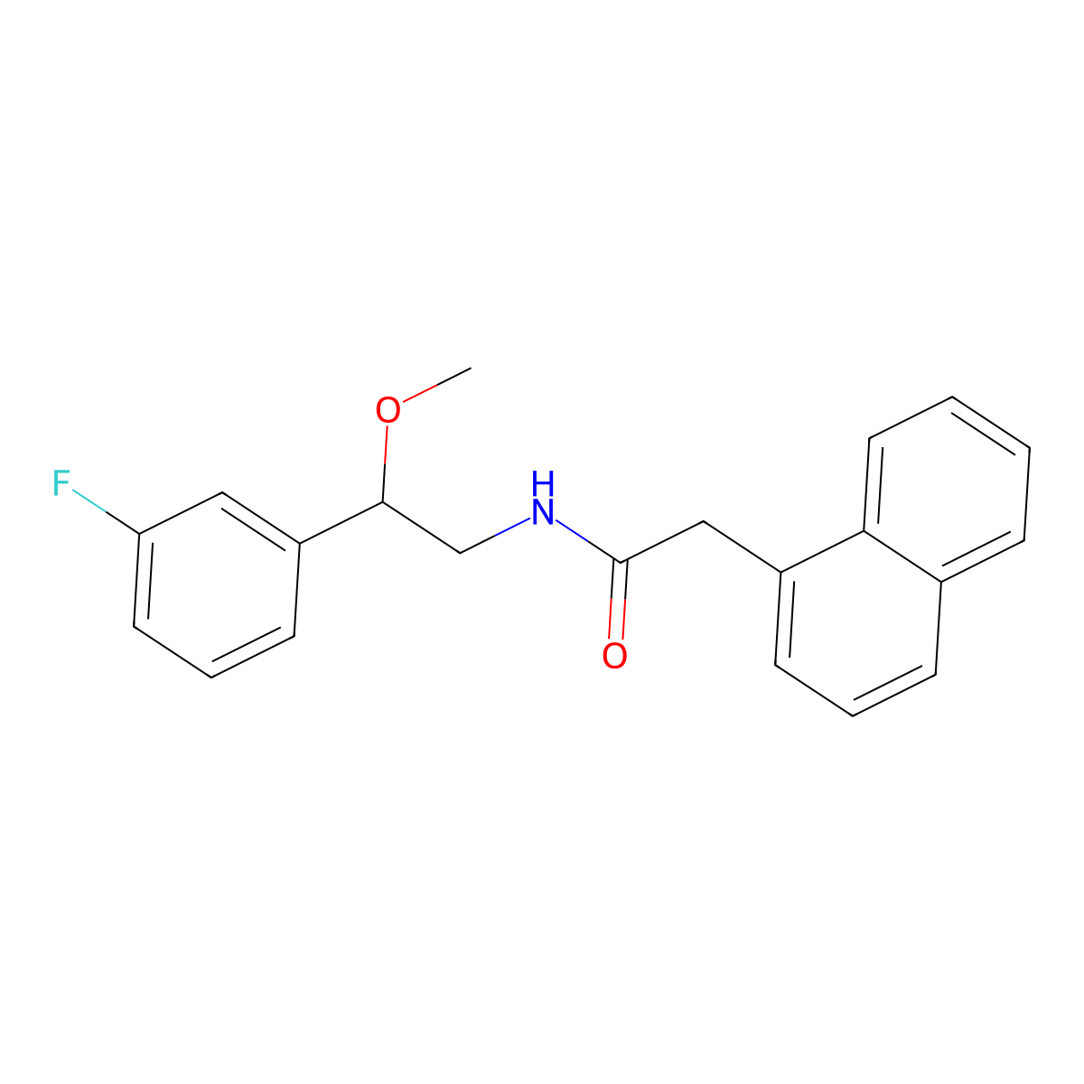 N-(2-(3-fluorophenyl)-2-methoxyethyl)-2-(naphthalen-1-yl)acetamide molecular structure, CAS 1797353-44-6
