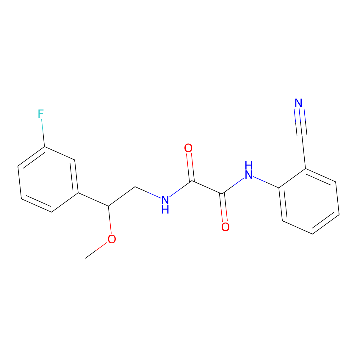 N1-(2-cyanophenyl)-N2-(2-(3-fluorophenyl)-2-methoxyethyl)oxalamide molecular structure, CAS 1797354-46-1