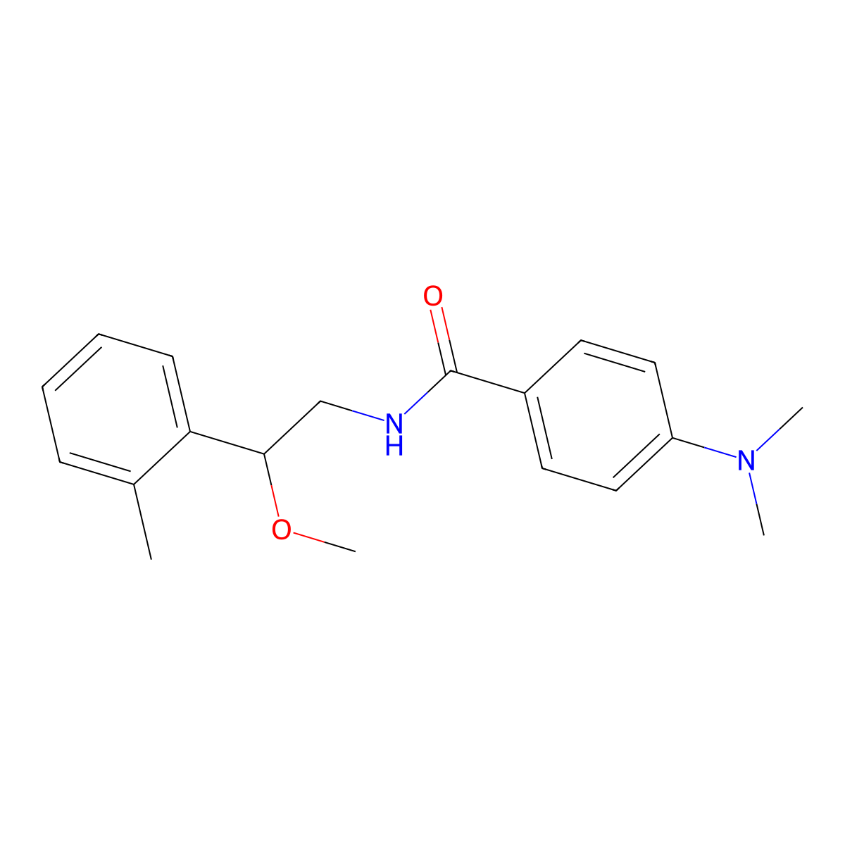 4-(dimethylamino)-N-(2-methoxy-2-(o-tolyl)ethyl)benzamide molecular structure, CAS 1797354-65-4