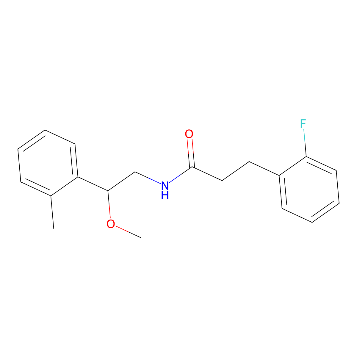 3-(2-fluorophenyl)-N-(2-methoxy-2-(o-tolyl)ethyl)propanamide molecular structure, CAS 1797354-89-2