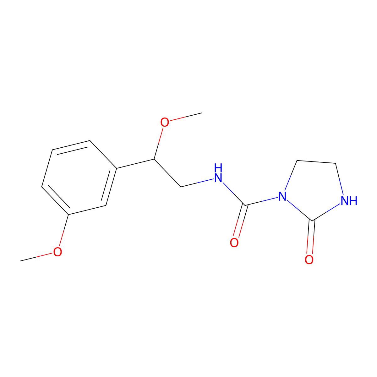 N-[2-methoxy-2-(3-methoxyphenyl)ethyl]-2-oxoimidazolidine-1-carboxamide molecular structure, CAS 1797355-26-0