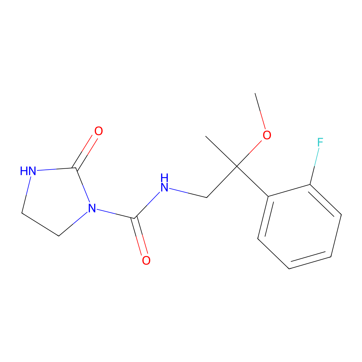 N-[2-(2-Fluorophenyl)-2-methoxypropyl]-2-oxoimidazolidine-1-carboxamide molecular structure, CAS 1797355-65-7