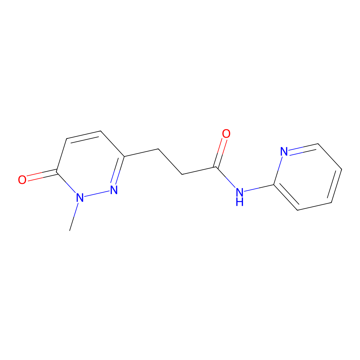 3-(1-methyl-6-oxo-1,6-dihydropyridazin-3-yl)-N-(pyridin-2-yl)propanamide molecular structure, CAS 1797356-76-3