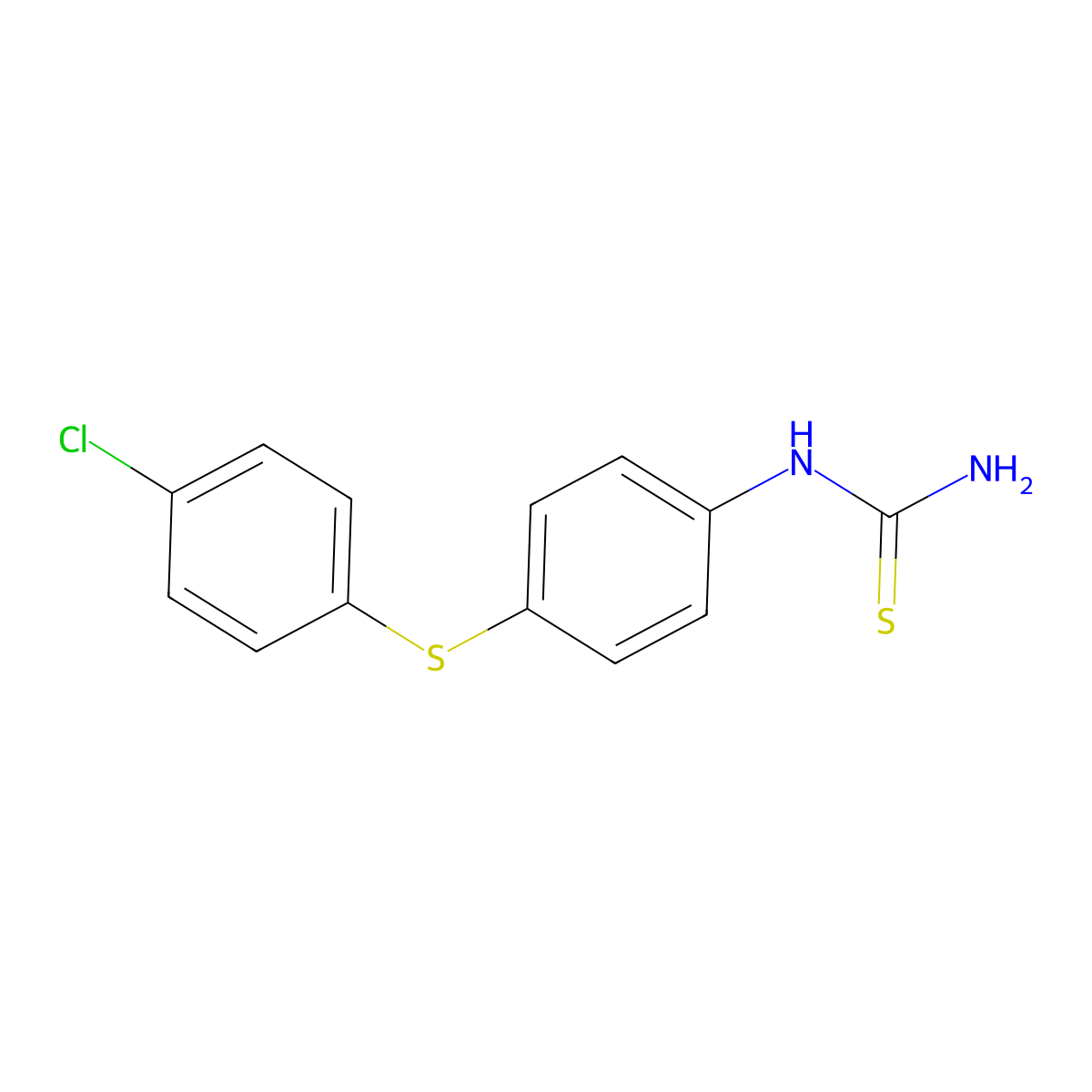 4-(4-Chlorophenylthio)phenylthiourea molecular structure, CAS 1797363-36-0