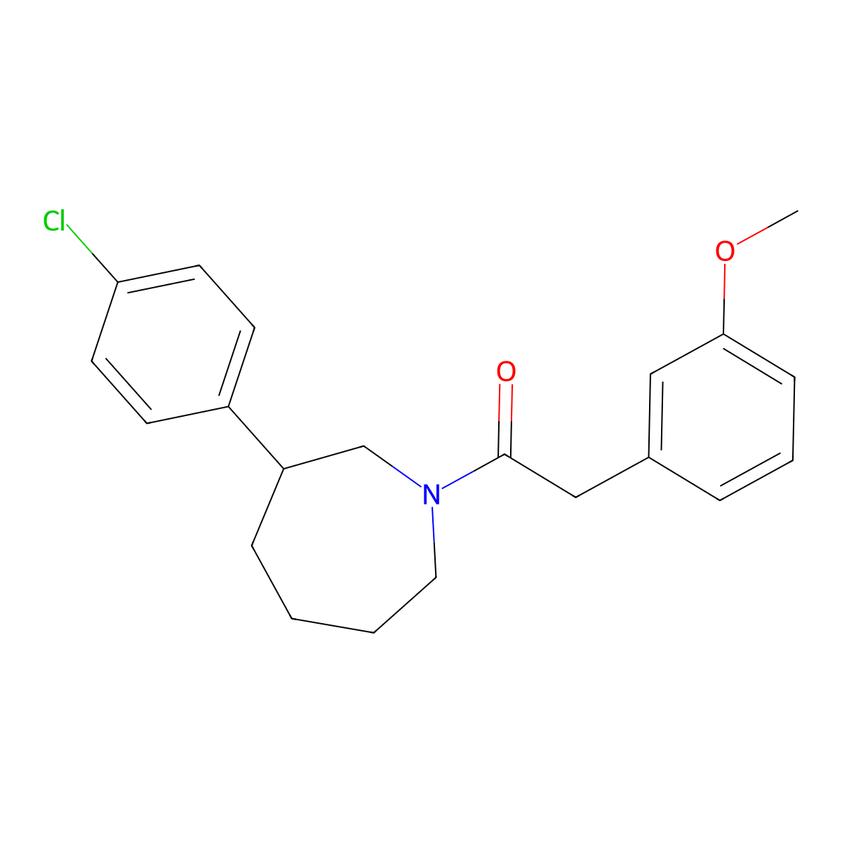 1-(3-(4-Chlorophenyl)azepan-1-yl)-2-(3-methoxyphenyl)ethanone molecular structure, CAS 1797365-86-6