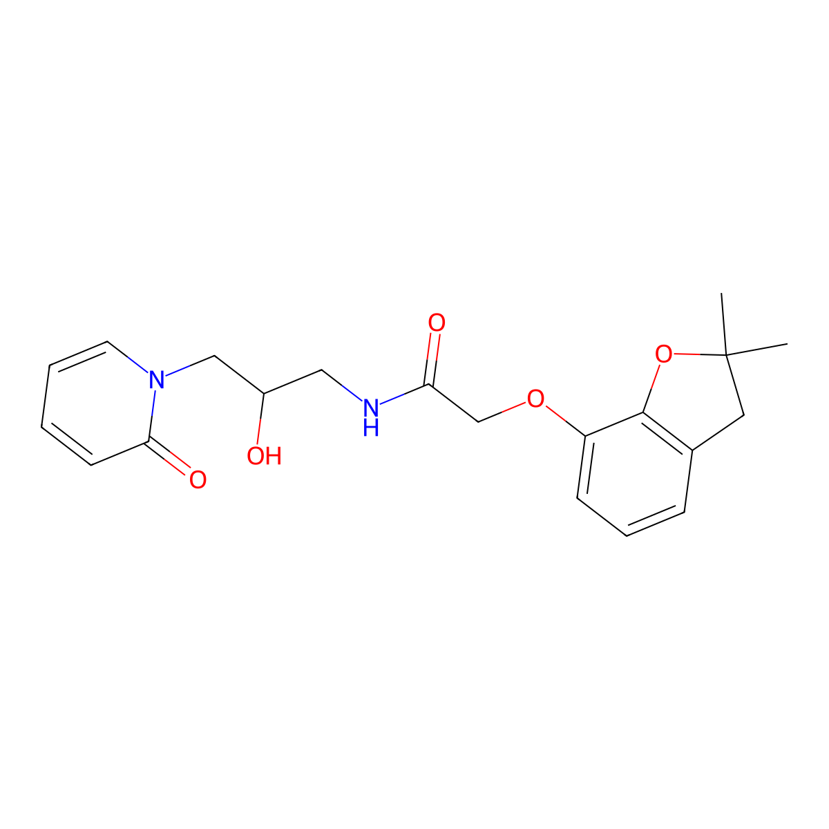 2-[(2,2-Dimethyl-3H-1-benzofuran-7-yl)oxy]-N-[2-hydroxy-3-(2-oxopyridin-1-yl)propyl]acetamide molecular structure, CAS 1797366-08-5