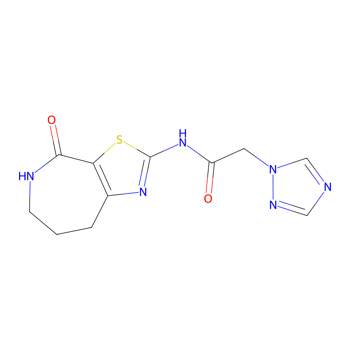 N-(4-oxo-5,6,7,8-tetrahydro-4H-thiazolo[5,4-c]azepin-2-yl)-2-(1H-1,2,4-triazol-1-yl)acetamide molecular structure, CAS 1797366-60-9