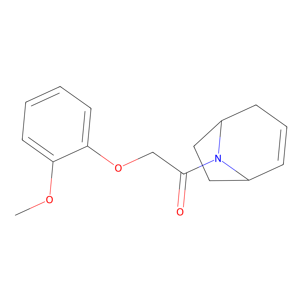 1-((1R,5S)-8-azabicyclo[3.2.1]oct-2-en-8-yl)-2-(2-methoxyphenoxy)ethanone molecular structure, CAS 1797367-21-5